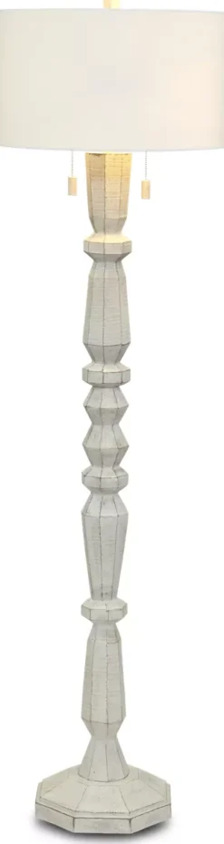 Havertys Ezra Floor Lamp White-CVC AZVP138BLK Clearance