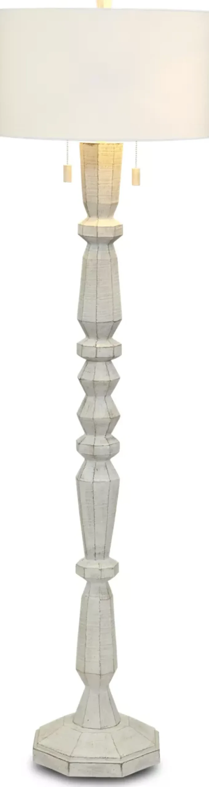 Havertys Ezra Floor Lamp White-CVC AZVP138BLK Clearance