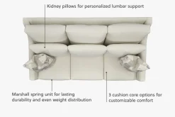 Havertys Ford 93 Inch 3 Seat Sofa New