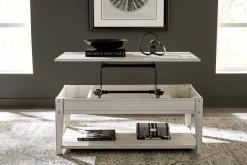 Havertys Freeport Lift Top Coffee Table Weathered White Sale