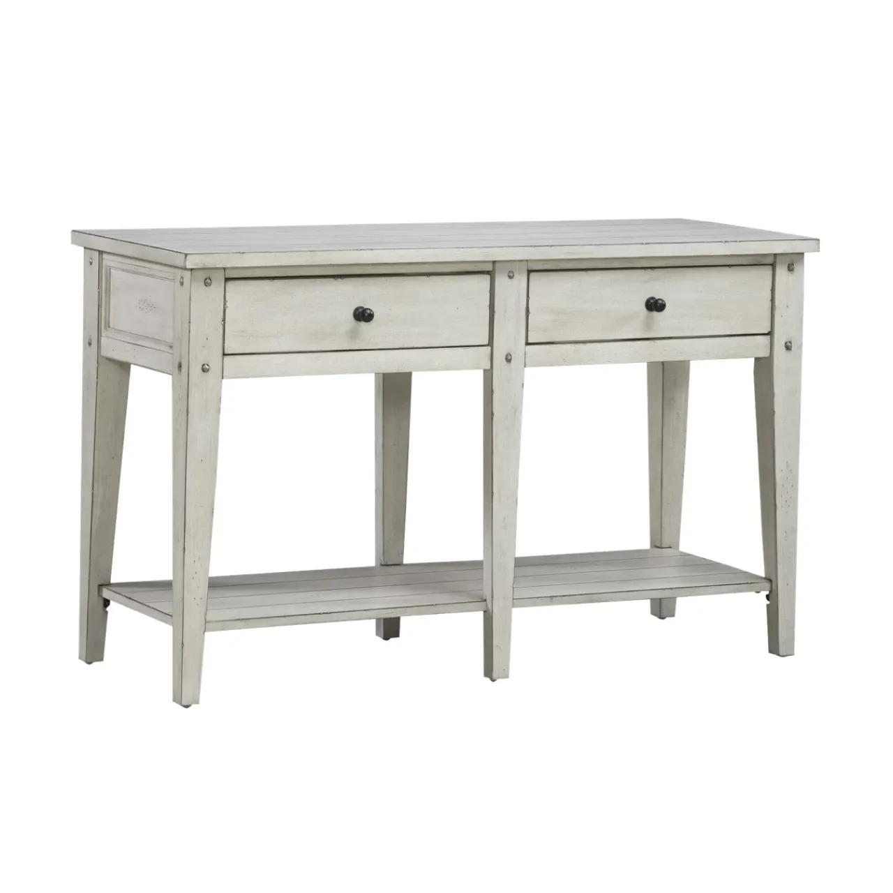 Havertys Freeport Sofa Table Weathered White Outlet