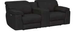 Havertys Genesis Power Sofa with Console Outlet
