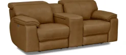 Havertys Genesis Power Sofa with Console Outlet