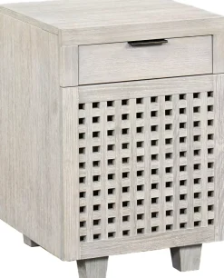 Havertys Ginny Chairside Table White Washed Sale
