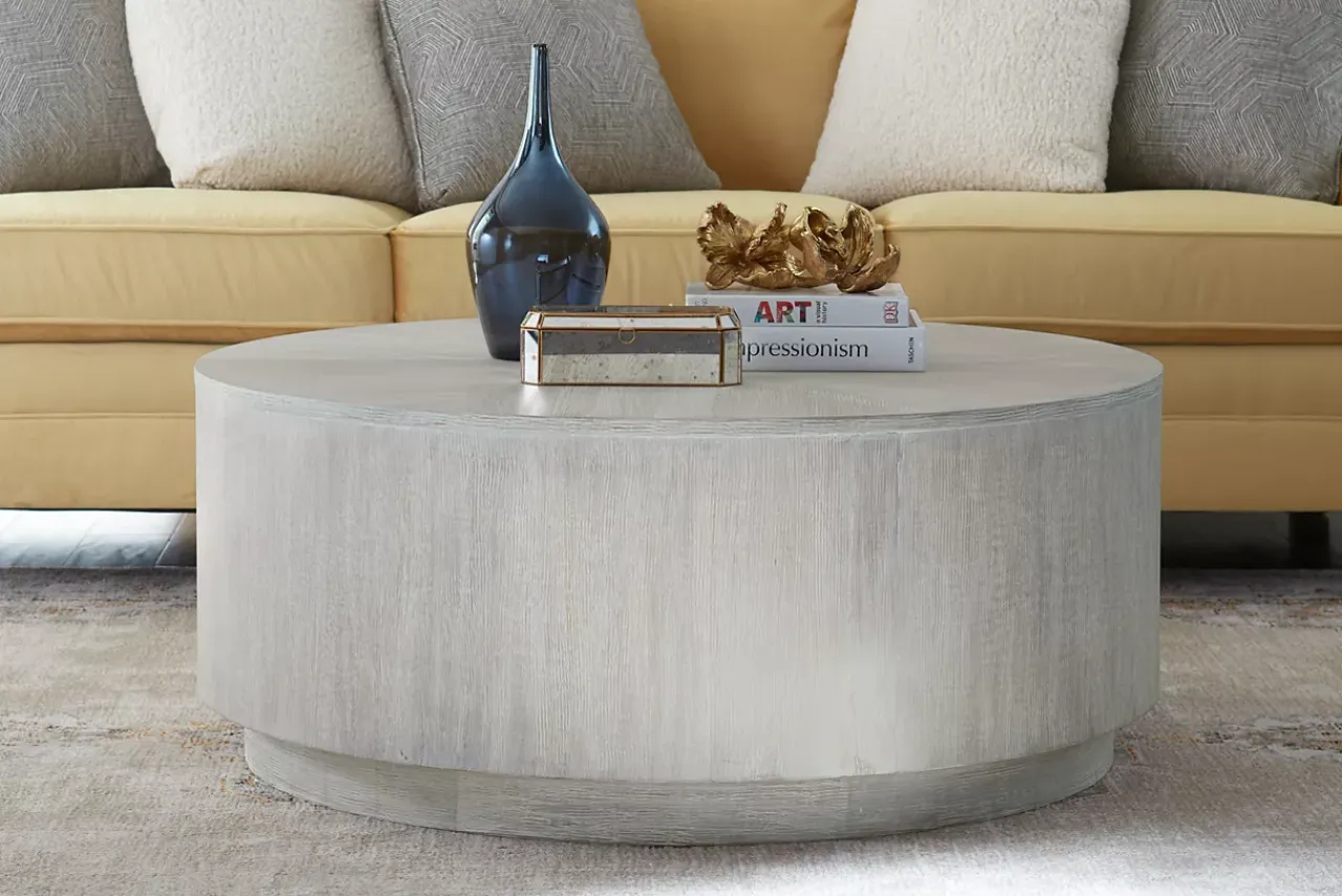 Havertys Ginny Coffee Table White Washed Clearance
