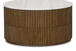 Havertys Graham Coffee Table White and Brown Sale