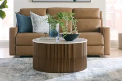 Havertys Graham Coffee Table White and Brown Sale