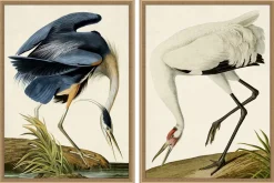 Havertys Grand Blue Heron Framed Art New