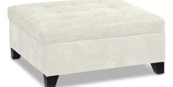 Havertys Harmony Storage Ottoman Montera Whitesand Best