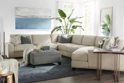 Havertys Harmony Storage Ottoman Montera Whitesand Best