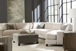 Havertys Harmony Storage Ottoman Montera Whitesand Best