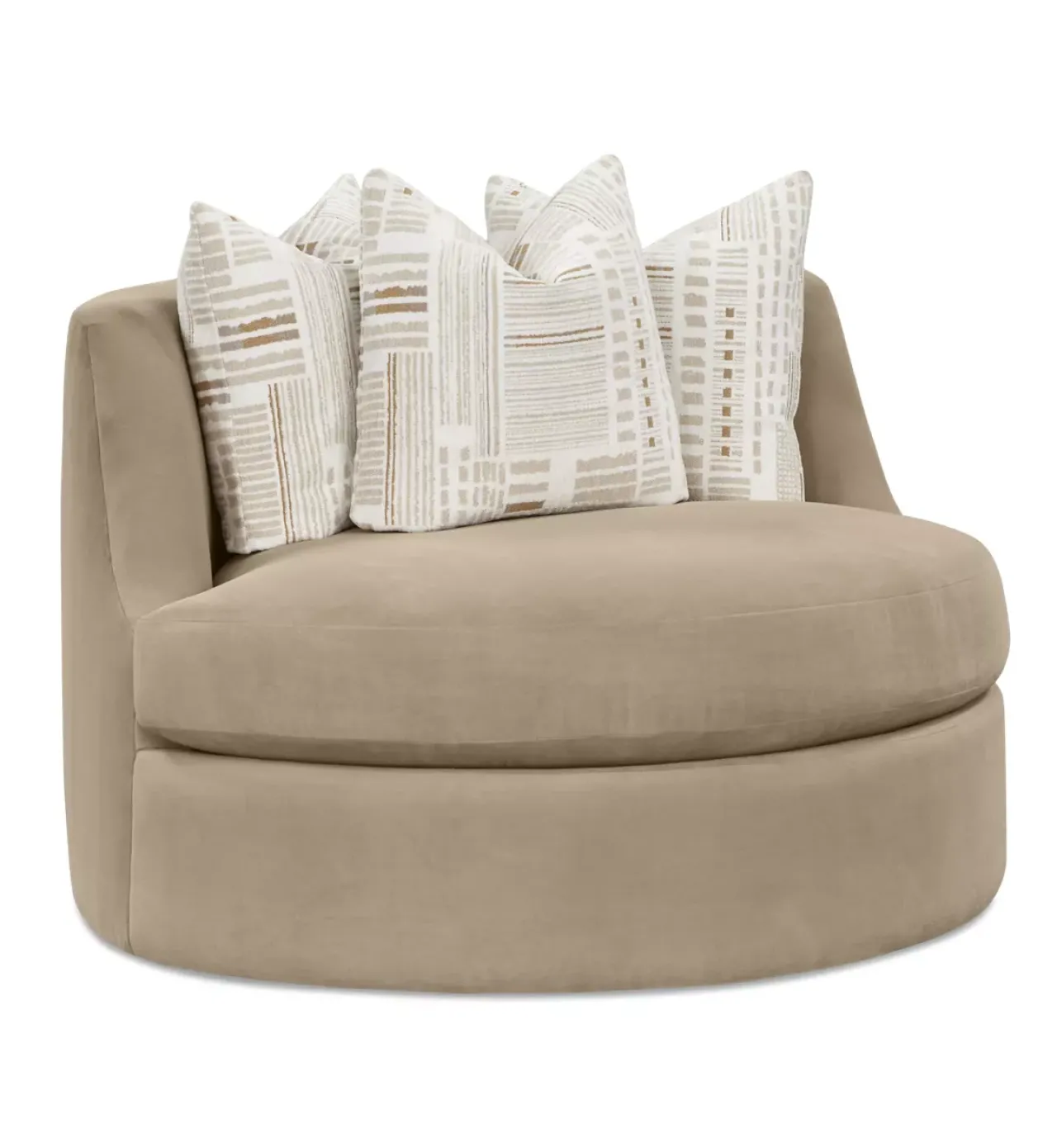 Havertys Harmony Swivel Chair Bella Toast New