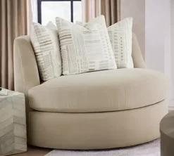 Havertys Harmony Swivel Chair Bella Toast New
