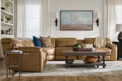Havertys Harrington Coffee Table Dusty Taupe and Black Clearance