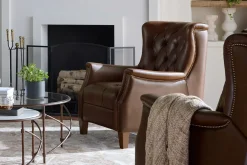 Havertys Hattie Accent Chair Berrington Chocolate Sale