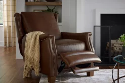 Havertys Hattie Manual Recliner Berrington Chocolate Clearance