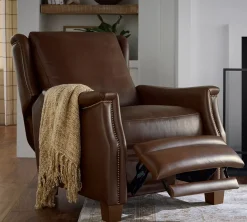 Havertys Hattie Manual Recliner Berrington Chocolate Clearance