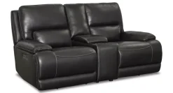 Havertys Haven Power Reclining Loveseat with Console