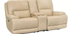 Havertys Haven Power Reclining Loveseat with Console