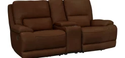 Havertys Haven Power Reclining Loveseat with Console