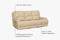Havertys Haven Power Reclining Sofa New