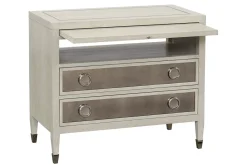 Havertys Hyde Park Nightstand Heather Grey Clearance