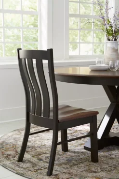 Havertys Jamestown Slat Back Chair Auburn Onyx