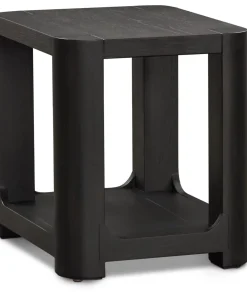 Havertys Kasten Chairside Table Ebony Whiskey Clearance