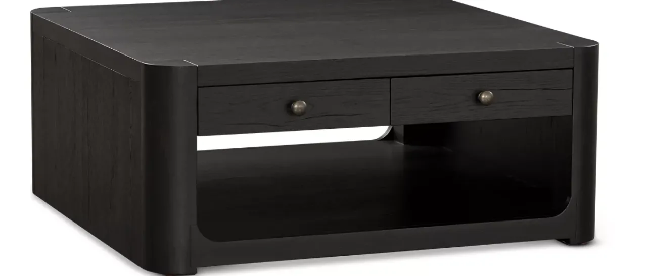 Havertys Kasten Coffee Table Ebony Whiskey New