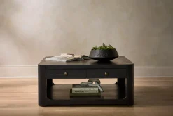 Havertys Kasten Coffee Table Ebony Whiskey New