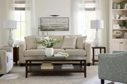 Havertys Keaton Swivel Glider Curly Q Sky Best