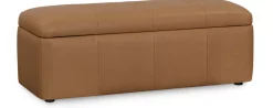 Havertys Kelly Leather Storage Bench Larsen Sandcastle Discount