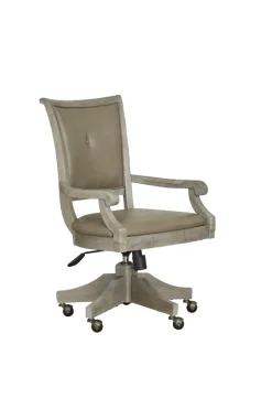 Havertys Kendall Desk Chair Dovetail Grey New