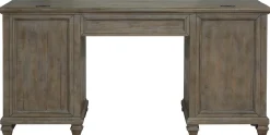 Havertys Kendall Executive Desk Dovetail Grey Clearance