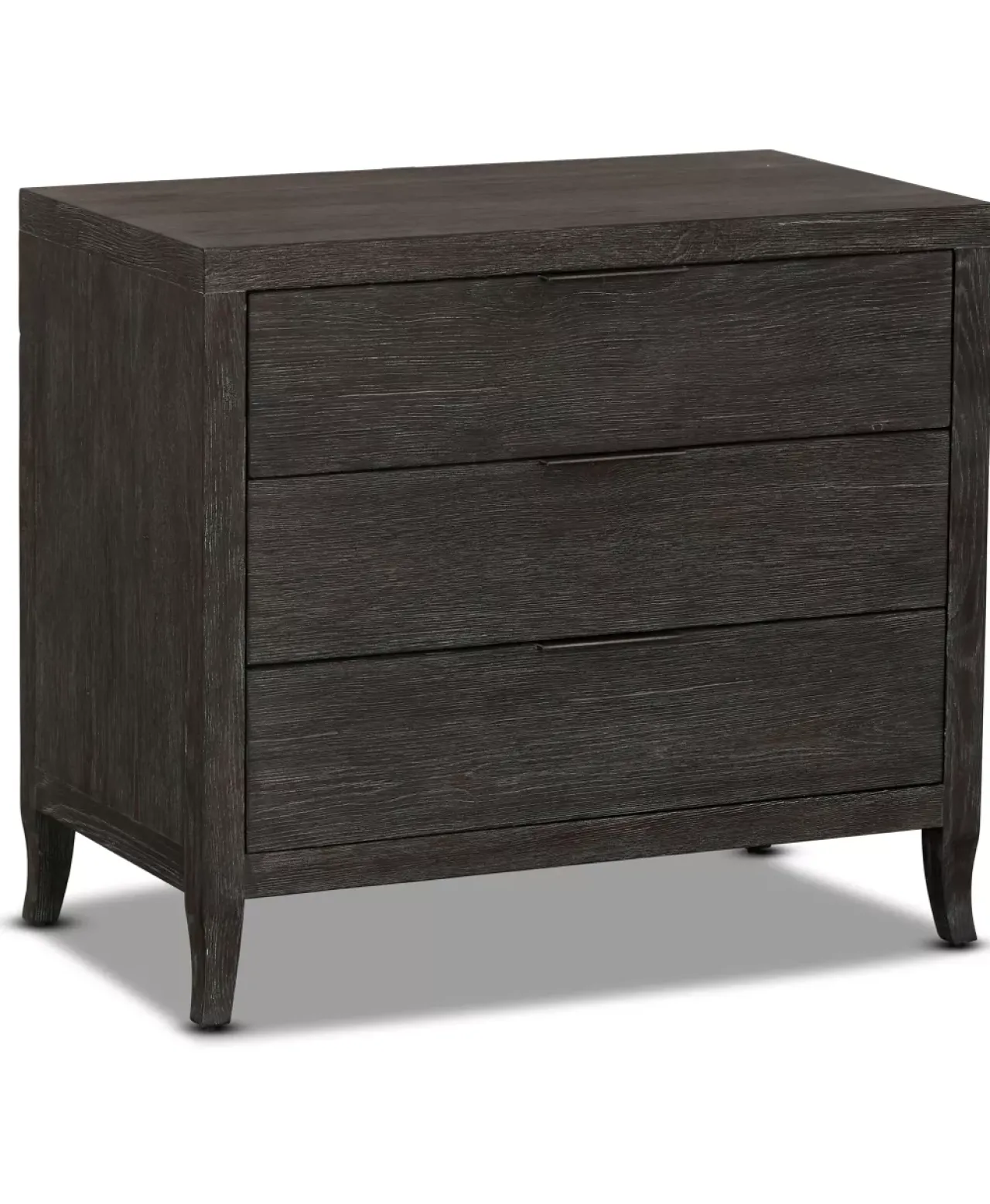 Havertys Keswick Three Drawer Nightstand Charcoal Discount