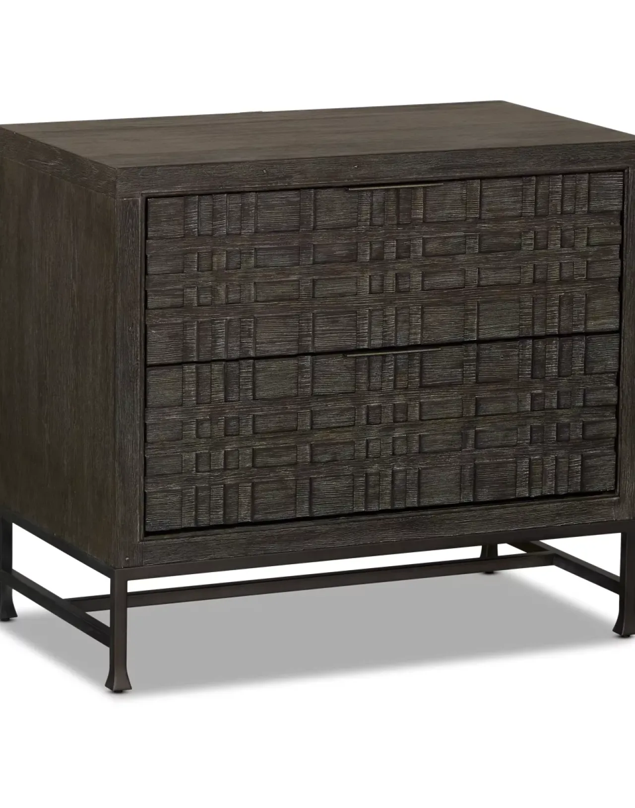 Havertys Keswick Two Drawer Nightstand Charcoal Discount