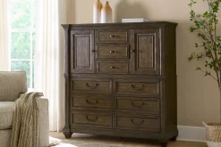 Havertys Laurel Canyon Master Chest Saddle Brown Hot