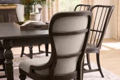 Havertys Laurel Canyon Upholstered Dining Chair Saddle Brown New