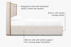 Havertys Lynwood Upholstered Storage Bed Hot