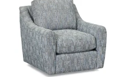 Havertys Lyra Swivel Chair Party Plaid Atlantic Hot