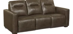 Havertys Melbourne Dual Power Sofa Grey