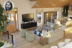 Havertys Melbourne Dual Power Sofa Grey