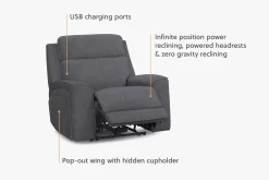 Havertys Micah Power Recliner New