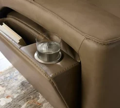 Havertys Micah Power Sofa with Drop Table Springfield Sand Best