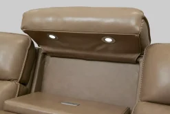 Havertys Micah Power Sofa with Drop Table Springfield Sand Best