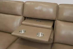 Havertys Micah Power Sofa with Drop Table Springfield Sand Best