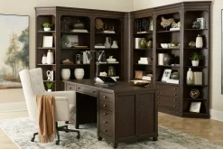 Havertys Montgomery Executive Desk Dark Brown Clearance