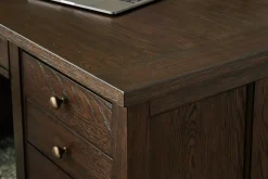 Havertys Montgomery Executive Desk Dark Brown Clearance
