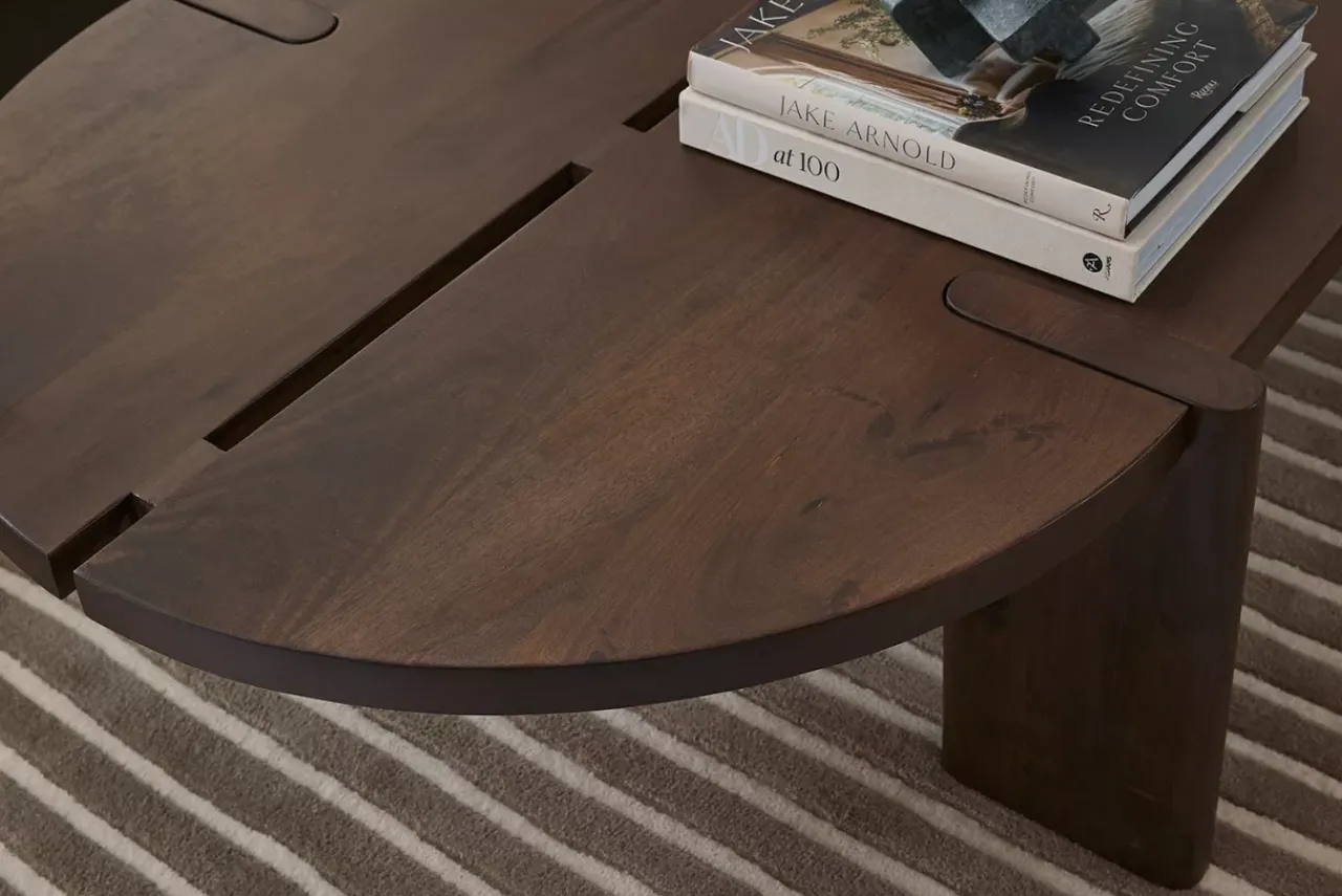 Havertys Morris Coffee Table Dark Umber Outlet