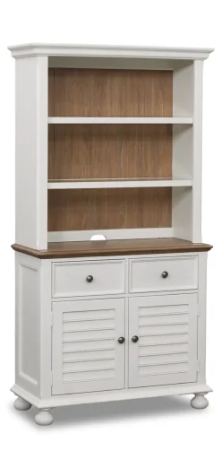 Havertys Nantucket China Cabinet Brown and White Best